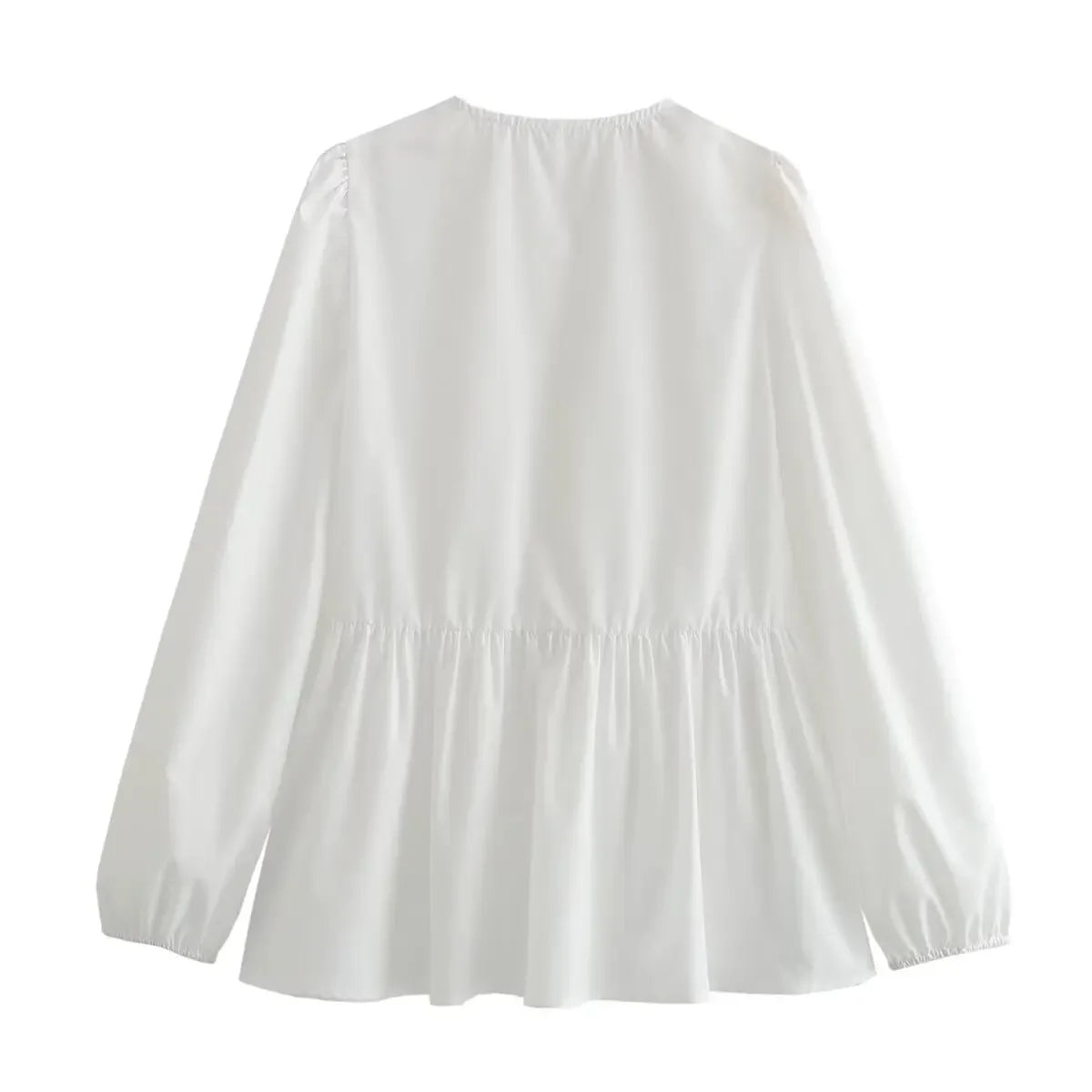 Vintage Puff Sleeve Ruffle Blouse - Livellia