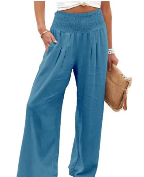 Coastal Breeze Wide-Leg Trousers - Livellia