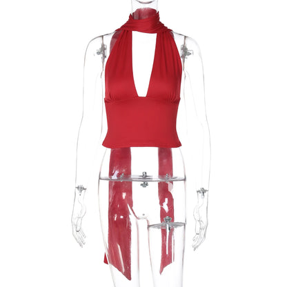 Urban Scarf Halter Tank - Livellia