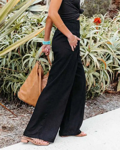 Coastal Breeze Wide-Leg Trousers - Livellia
