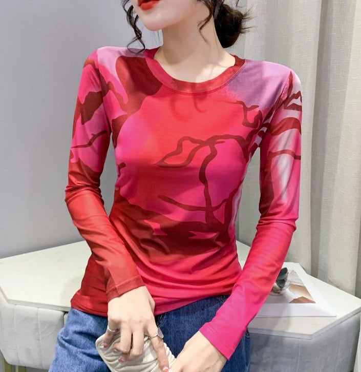 Mesh Graphic Tee - Livellia