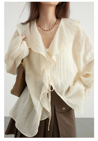 Boho Ruffle V‑Tie - Livellia