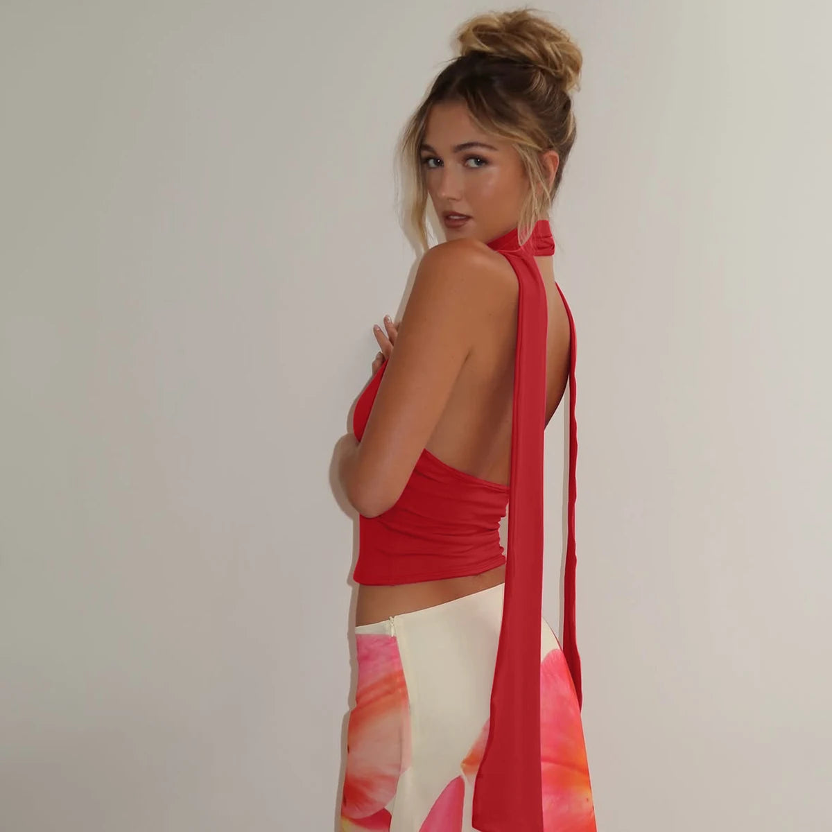 Urban Scarf Halter Tank - Livellia