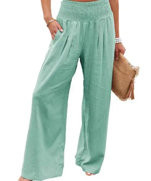 Coastal Breeze Wide-Leg Trousers - Livellia
