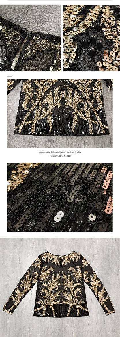 Sequin Mesh Top - Livellia
