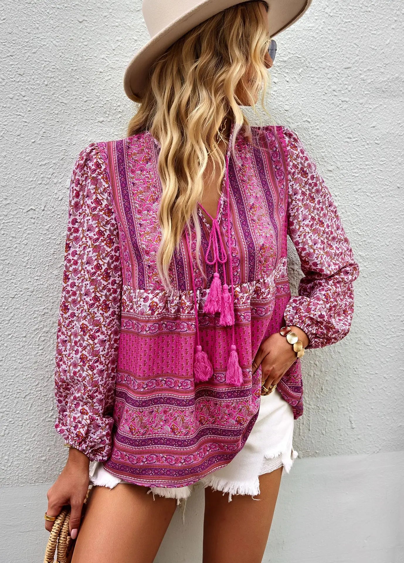 Boho Blossom Blouse - Livellia