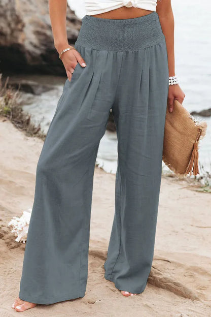 Coastal Breeze Wide-Leg Trousers - Livellia