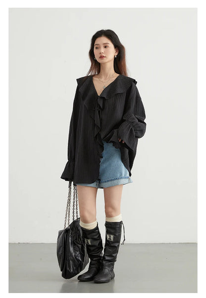 Boho Ruffle V‑Tie - Livellia