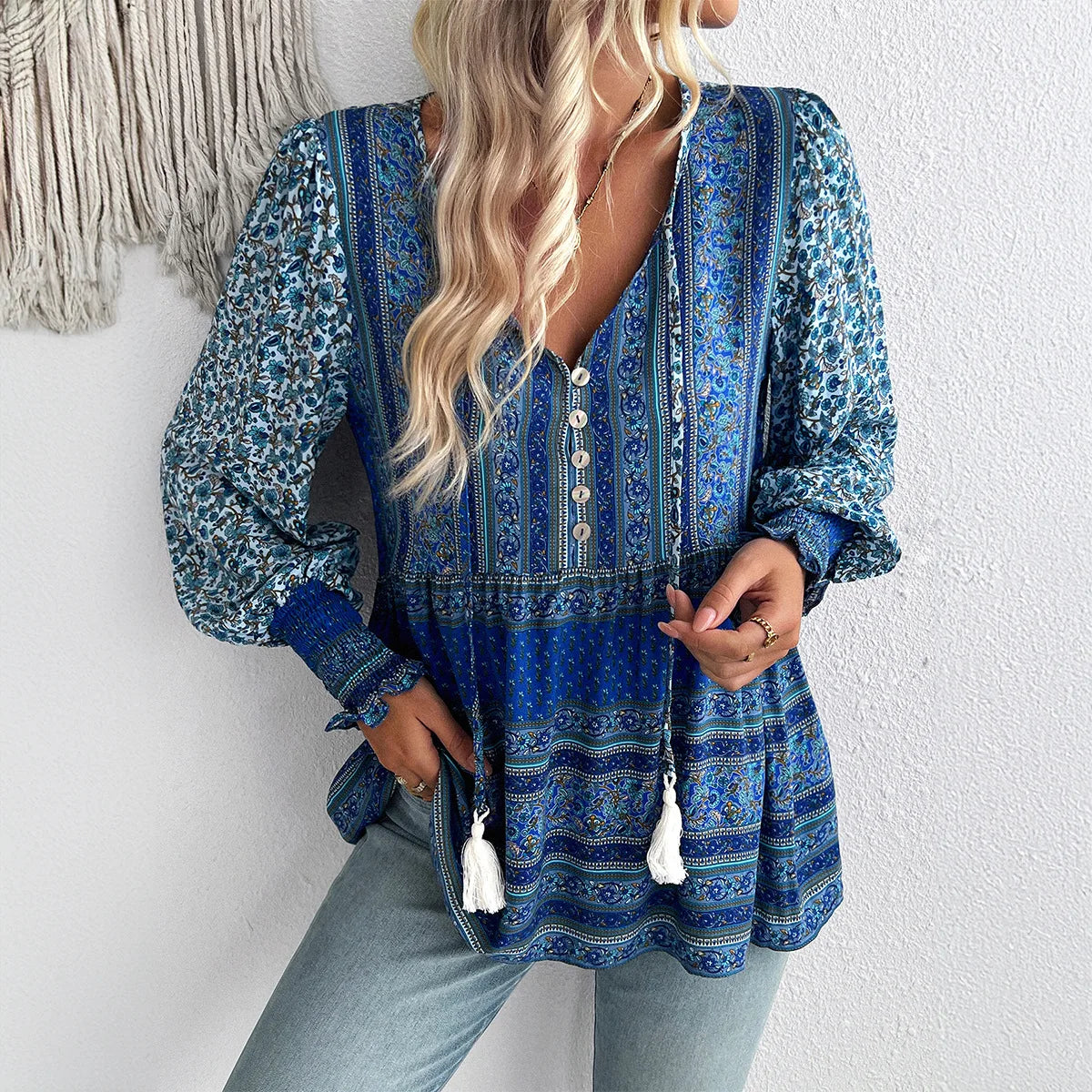 Boho Blossom Blouse - Livellia