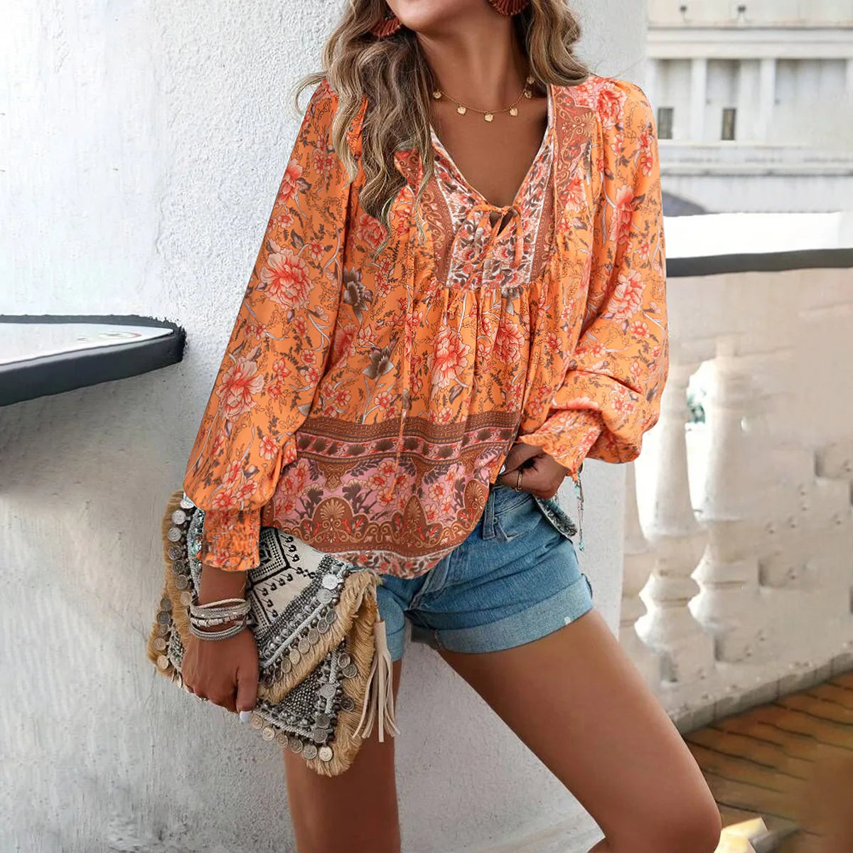 Boho Blossom Blouse - Livellia
