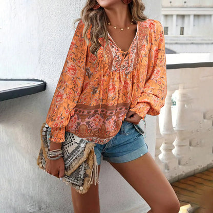 Boho Blossom Blouse - Livellia