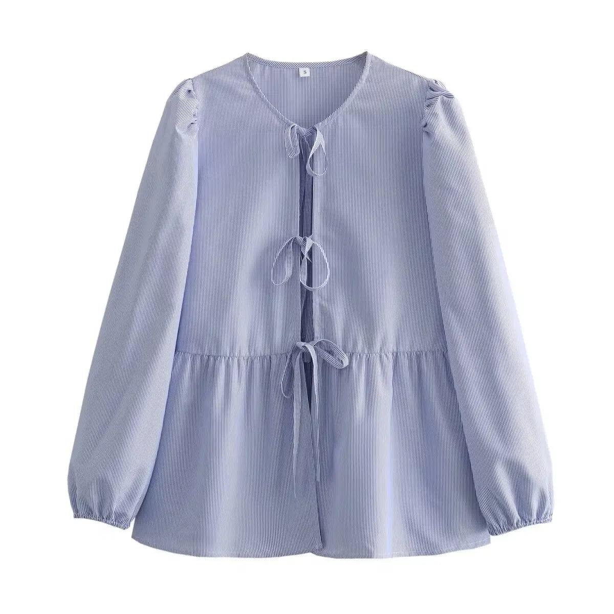 Vintage Puff Sleeve Ruffle Blouse - Livellia