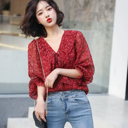 Blossom Puff Blouse - Livellia