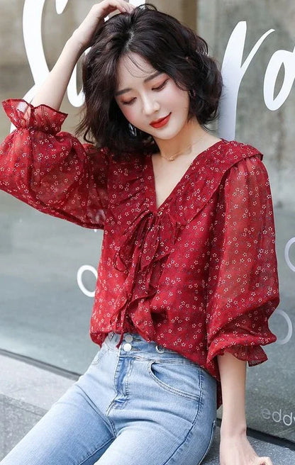 Blossom Puff Blouse - Livellia