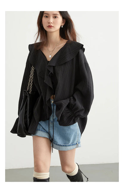 Boho Ruffle V‑Tie - Livellia