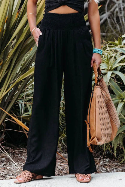 Coastal Breeze Wide-Leg Trousers - Livellia