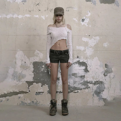 Asymmetric Lace-Up Top - Livellia