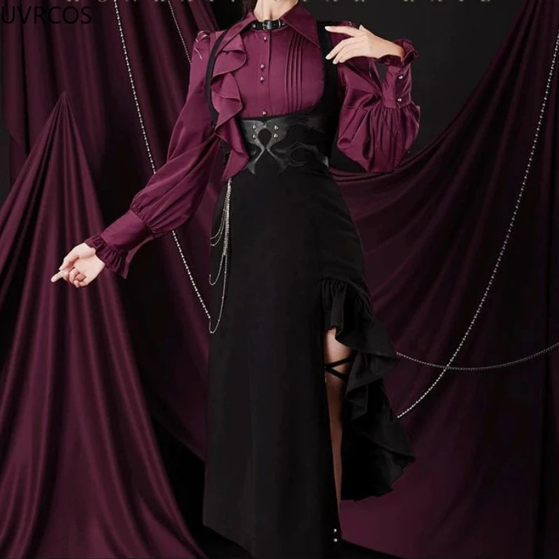 Victorian Gothic Lolita Ruffle Blouse - Livellia