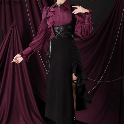 Victorian Gothic Lolita Ruffle Blouse - Livellia
