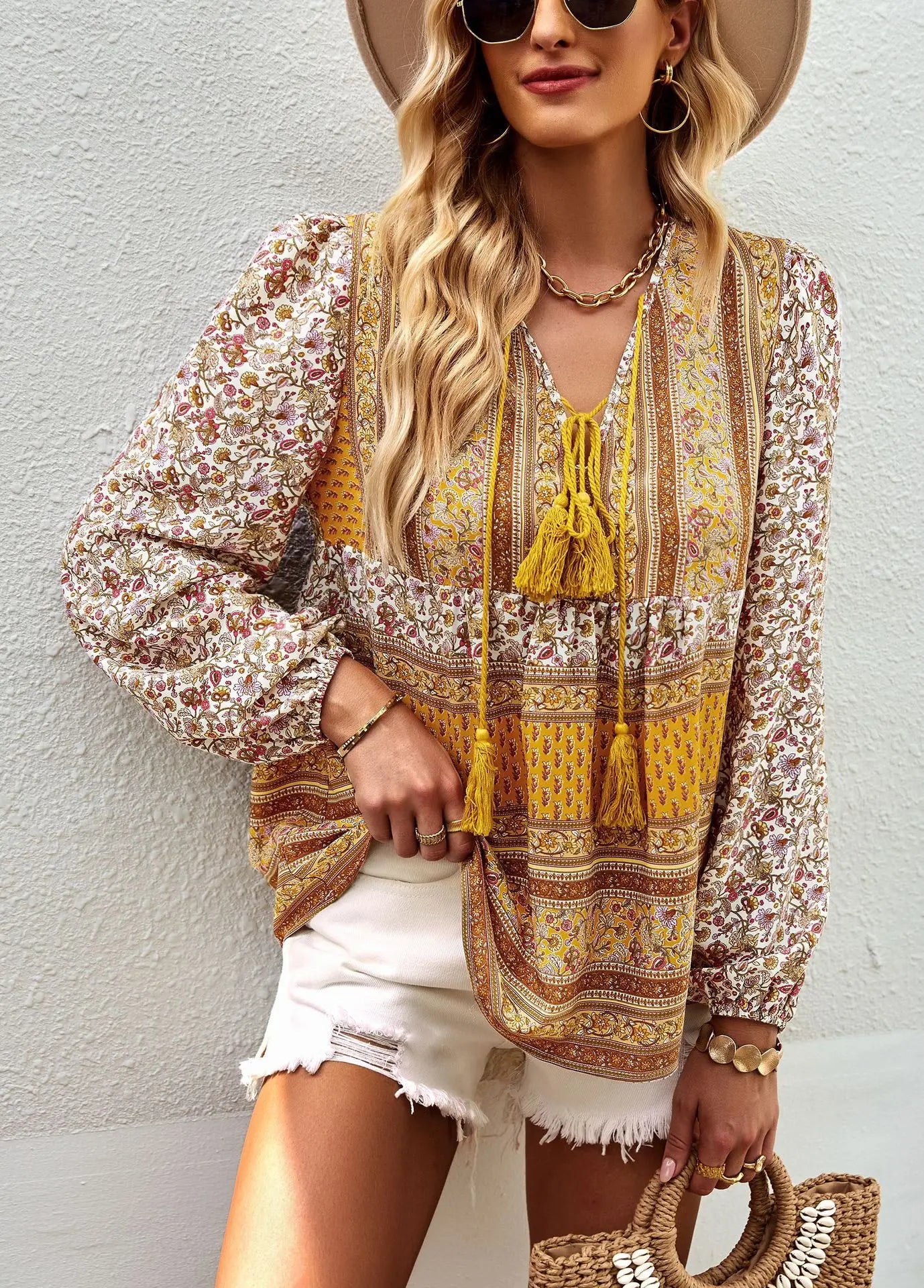 Boho Blossom Blouse - Livellia