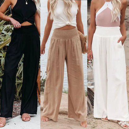 Coastal Breeze Wide-Leg Trousers - Livellia