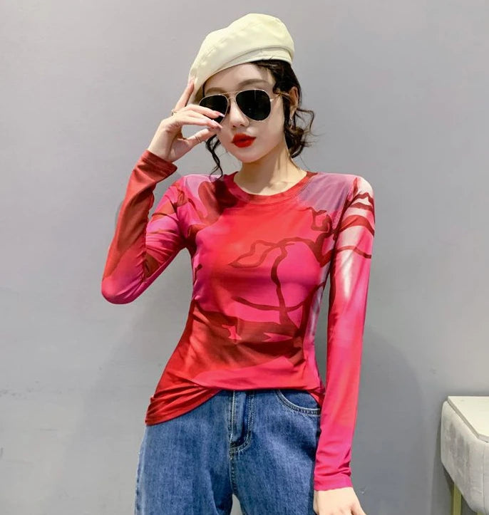 Mesh Graphic Tee - Livellia