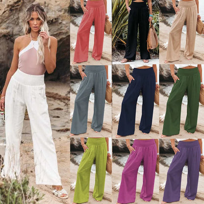 Coastal Breeze Wide-Leg Trousers - Livellia
