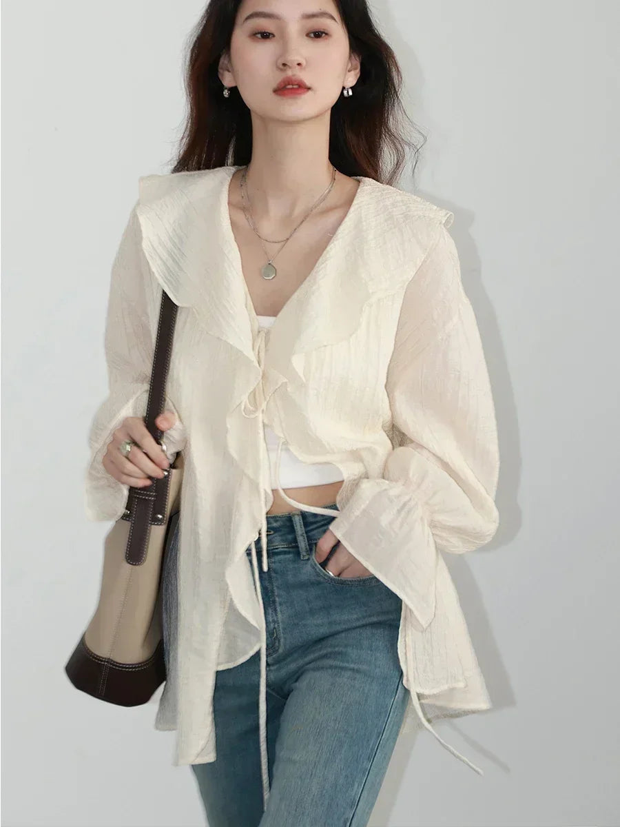 Boho Ruffle V‑Tie - Livellia
