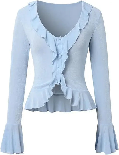Boho Ruffle Draw Tee - Livellia