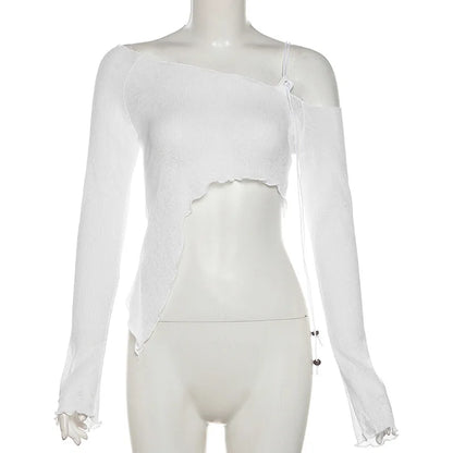 Asymmetric Lace-Up Top - Livellia