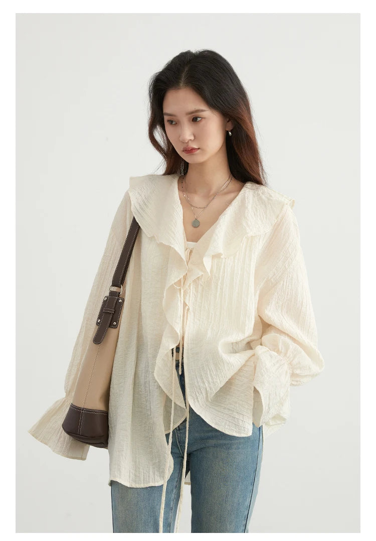 Boho Ruffle V‑Tie - Livellia