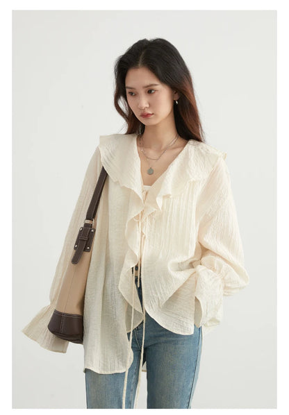 Boho Ruffle V‑Tie - Livellia