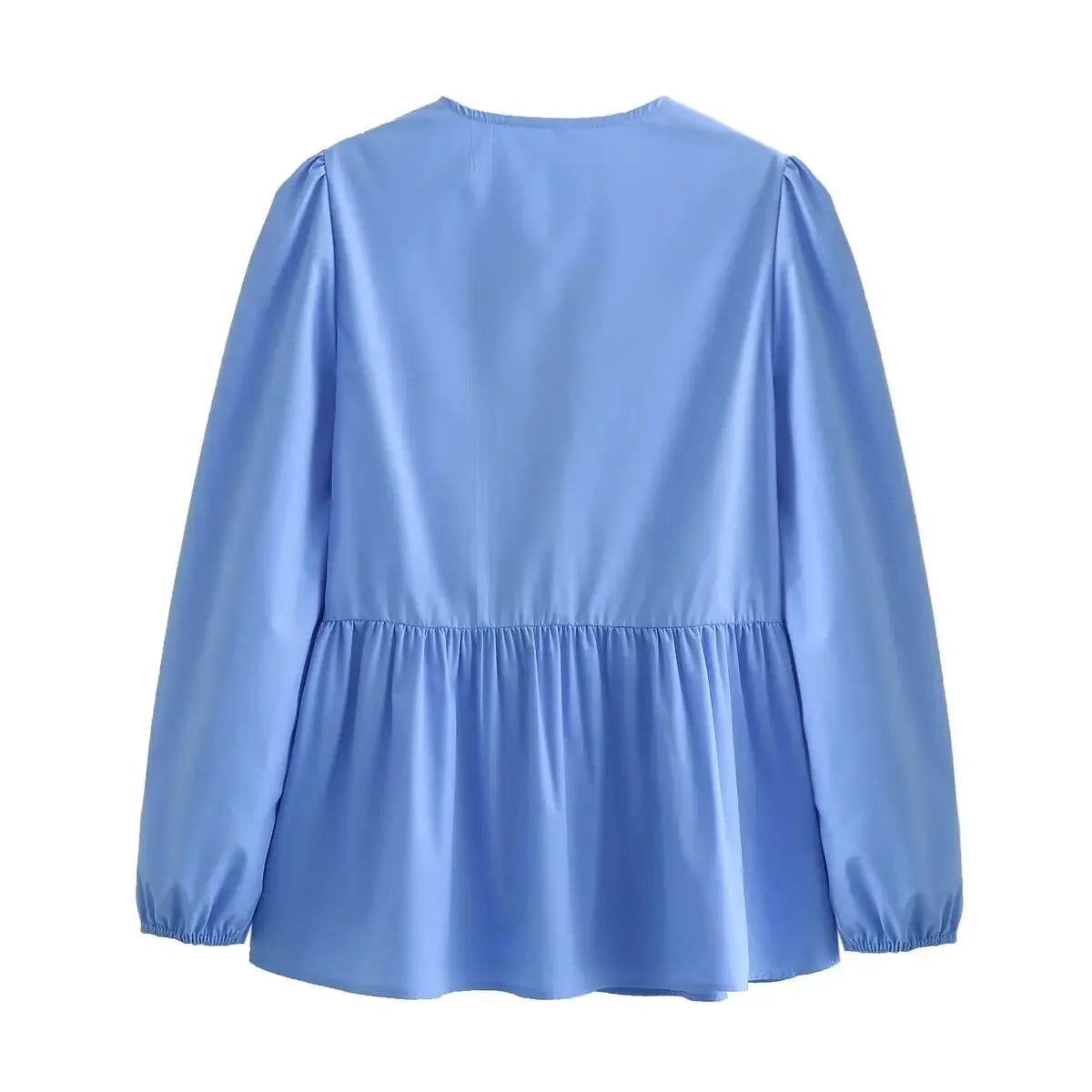 Vintage Puff Sleeve Ruffle Blouse - Livellia