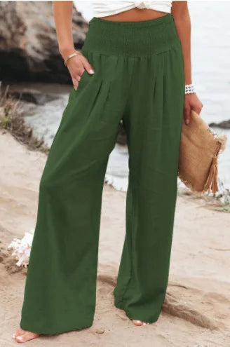Coastal Breeze Wide-Leg Trousers - Livellia