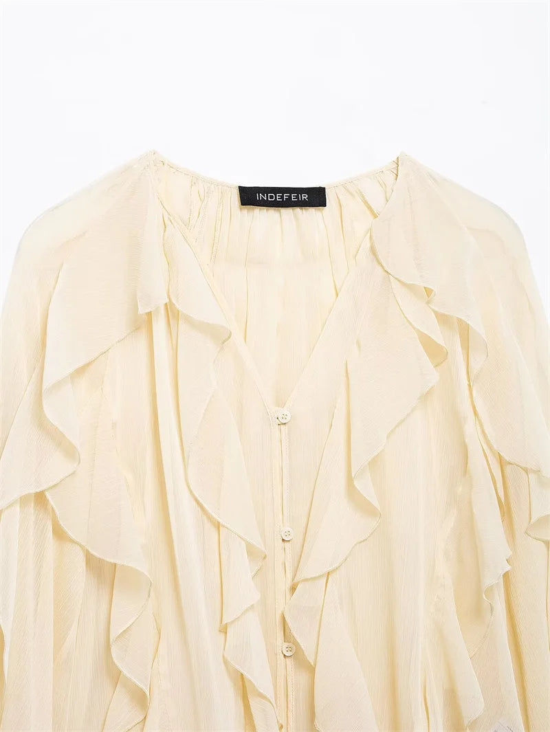 Whisper Ruffle Top - Livellia