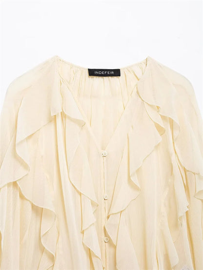 Whisper Ruffle Top - Livellia