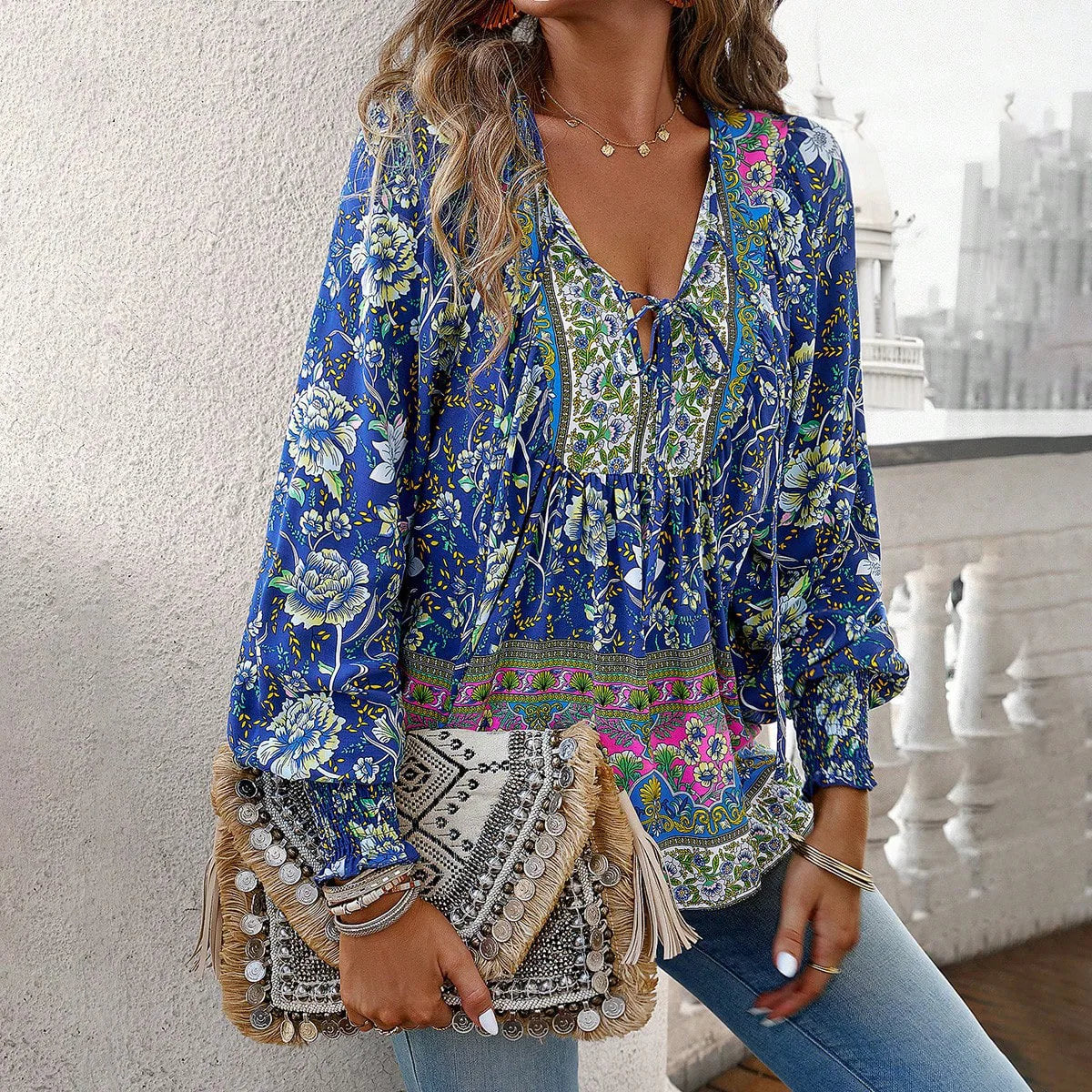 Boho Blossom Blouse - Livellia