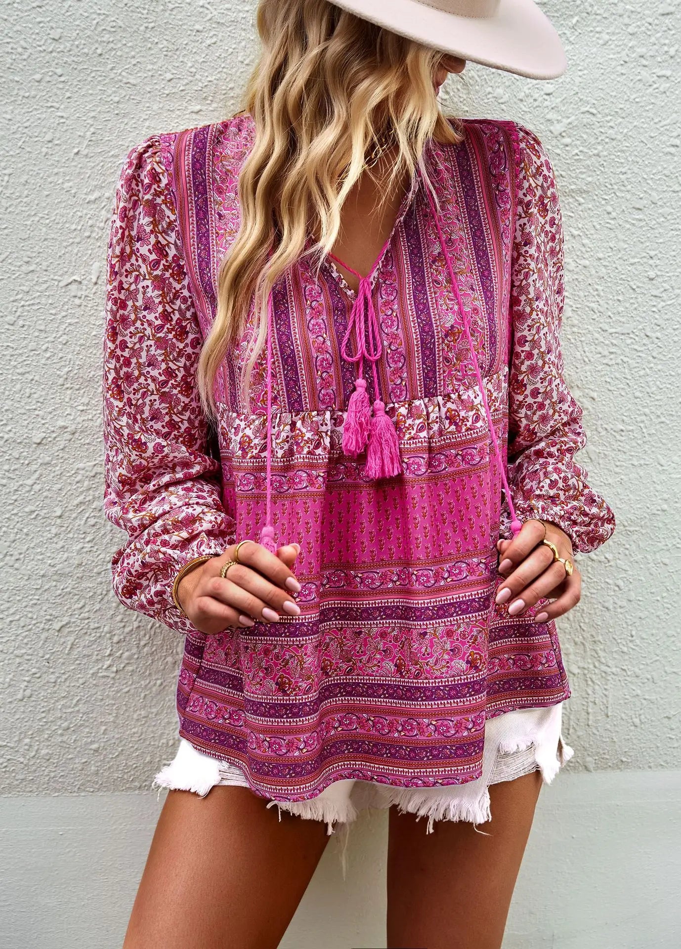 Boho Blossom Blouse - Livellia