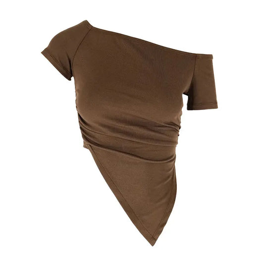 Asymmetric Long Sleeve Top - Livellia