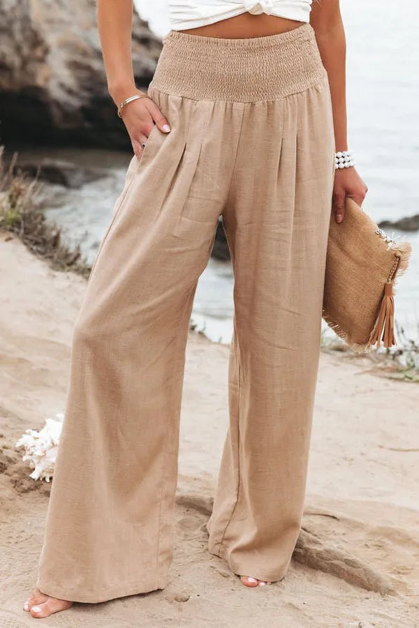 Coastal Breeze Wide-Leg Trousers - Livellia