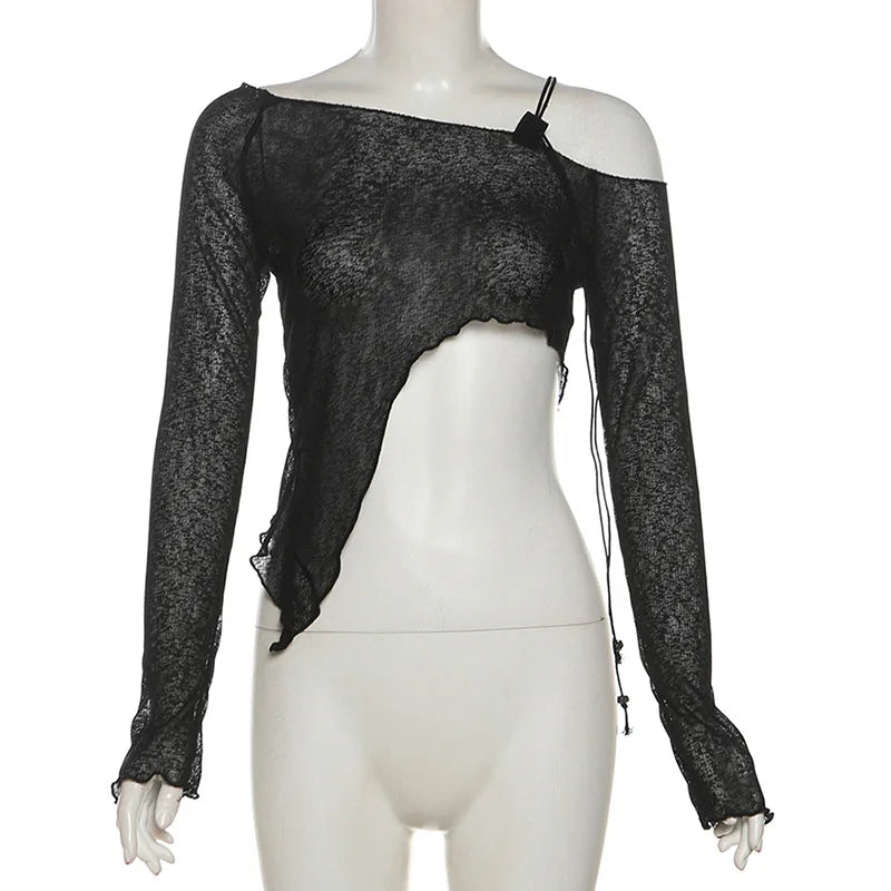 Asymmetric Lace-Up Top - Livellia