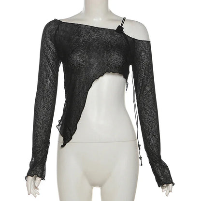 Asymmetric Lace-Up Top - Livellia