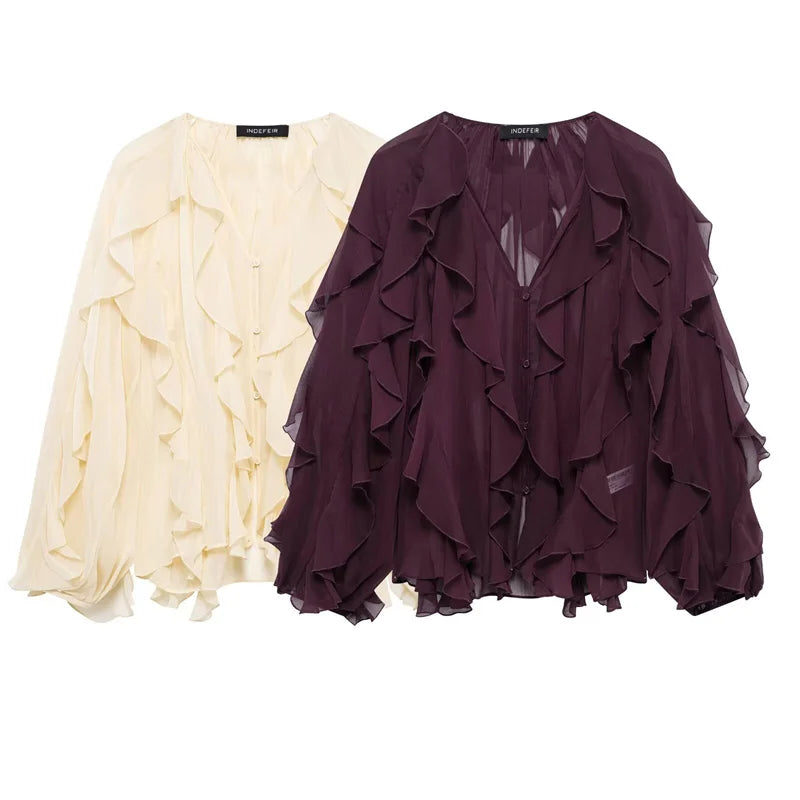Whisper Ruffle Top - Livellia