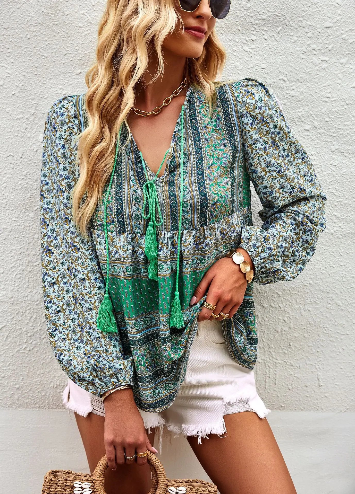 Boho Blossom Blouse - Livellia