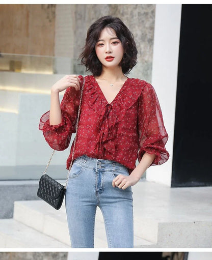 Blossom Puff Blouse - Livellia