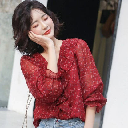 Blossom Puff Blouse - Livellia