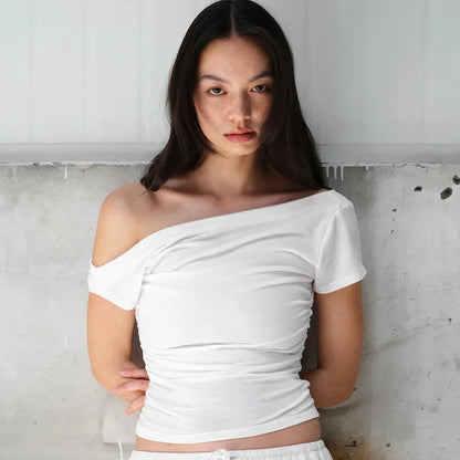 Asymmetric Off-Shoulder Top - Livellia