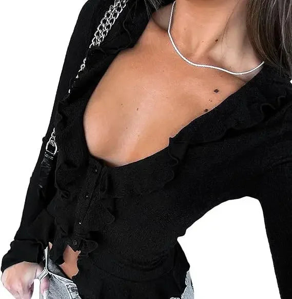 Boho Ruffle Draw Tee - Livellia