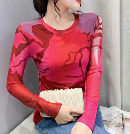 Mesh Graphic Tee - Livellia