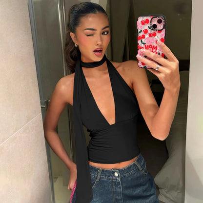 Urban Scarf Halter Tank - Livellia